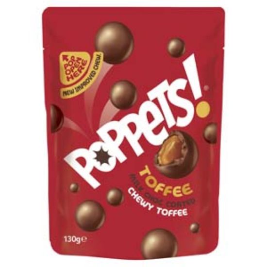 Picture of Pouch Poppets Choc Toffee 100g x9